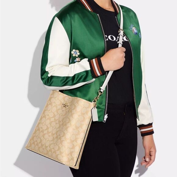 NWT Coach Mollie Bucket‎ Bag In Signature Canvas - Picture 7 of 8